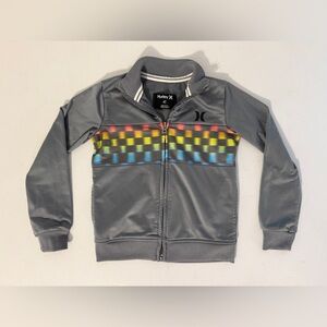 Hurley Boy's Track Jogging Zip Up Sweater Jacket Toddler Grey Size 4T One Piece